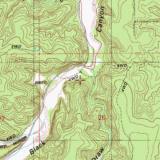 Topographic Map of Ranger Draw, AZ