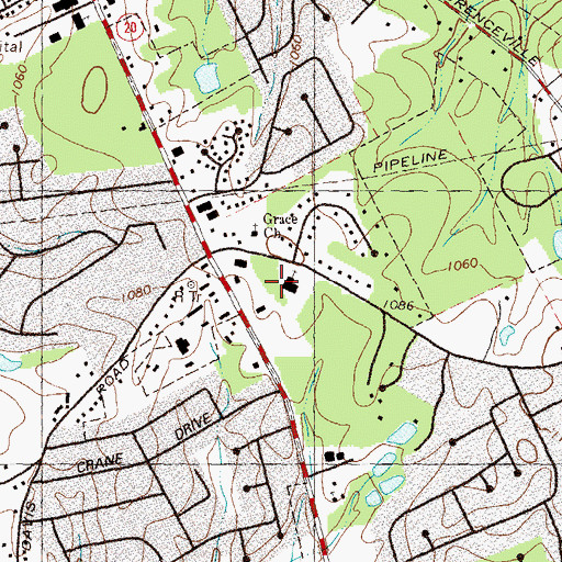Topographic Map of The Tabernacle, GA