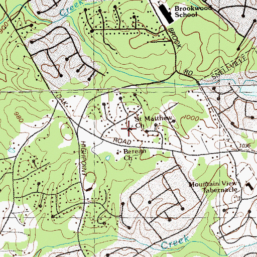 Topographic Map of Saint Matthew Church, GA