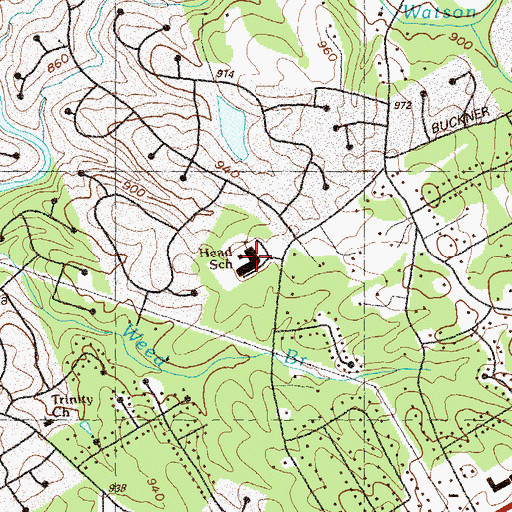 Topographic Map of R D Head Elementary School, GA