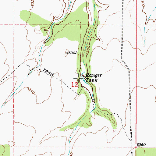 Topographic Map of Ranger Tank, AZ