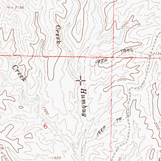 Topographic Map of Cottonwood Creek, AZ