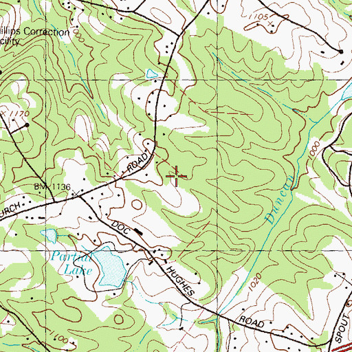 Topographic Map of Bogan Road Church, GA