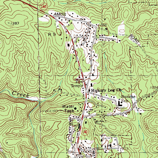 Topographic Map of Zion Temple, GA