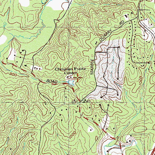 Topographic Map of Christian Praise Center, GA