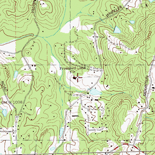 Topographic Map of Promised Land Church, GA