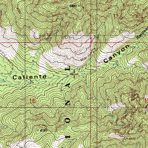 Topographic Map of Rattlesnake Canyon, AZ