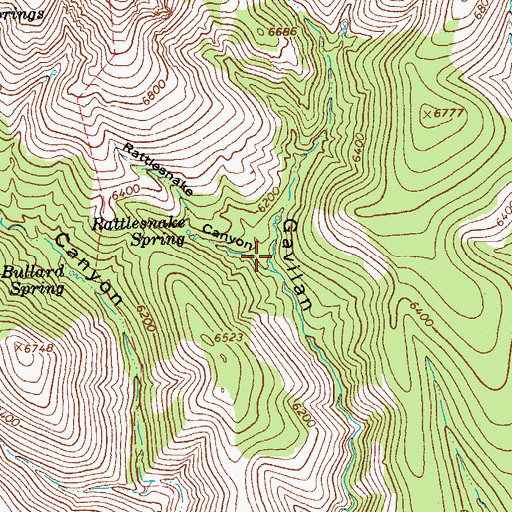 Topographic Map of Rattlesnake Canyon, AZ