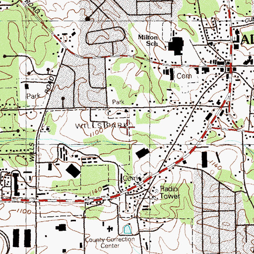 Topographic Map of Wills Park, GA