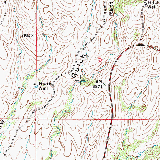 Topographic Map of Rattlesnake Canyon, AZ