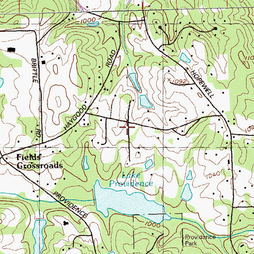 Topographic Map of Lake Providence, GA