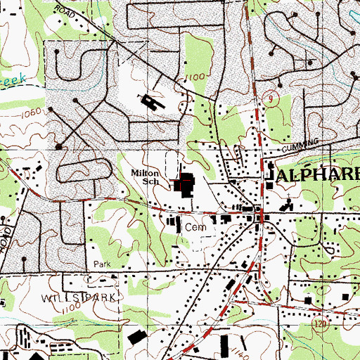 Topographic Map of Independence High School, GA