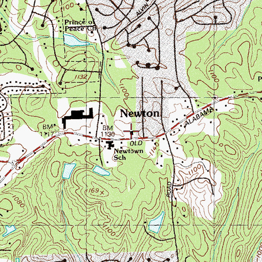 Topographic Map of Johns Creek Fire Station Number 63, GA