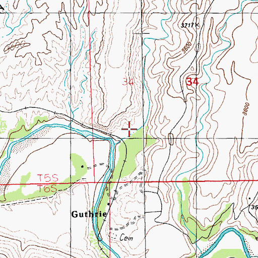 Topographic Map of Rattlesnake Canyon, AZ