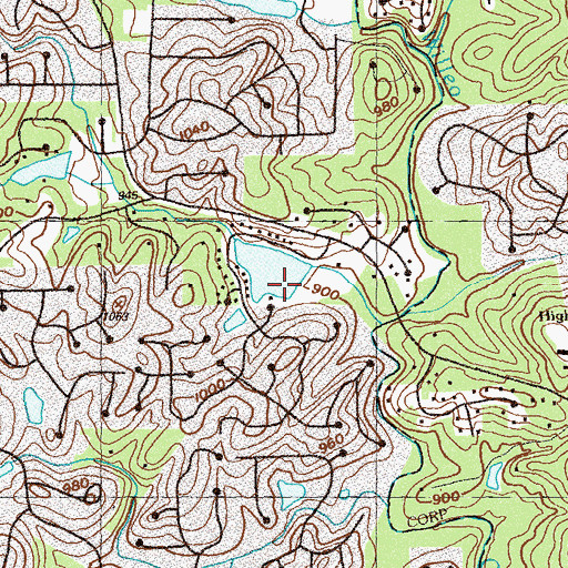 Topographic Map of Spring Lake, GA