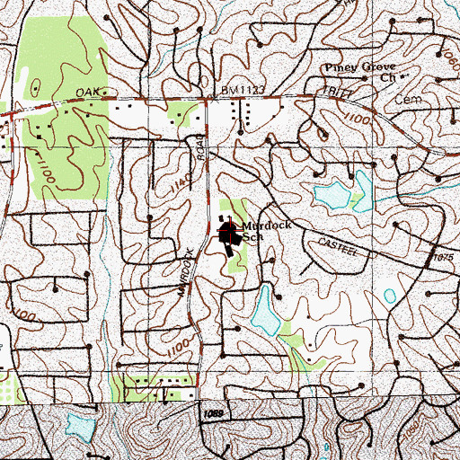 Topographic Map of Murdock Elementary School, GA