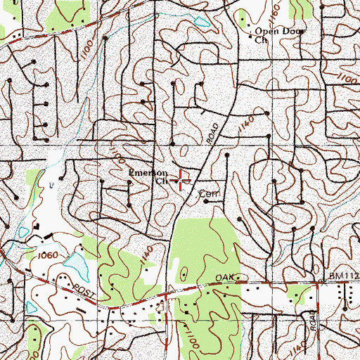 Topographic Map of Emerson Unitarian Universalist Congregation, GA