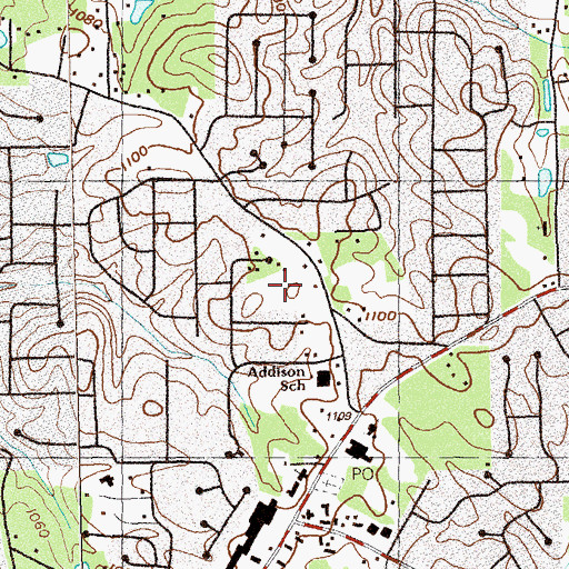 Topographic Map of Addison Elementary School, GA