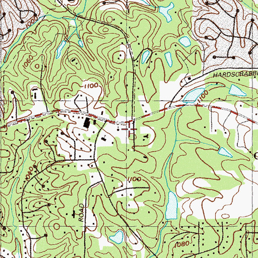 Topographic Map of Christ United Methodist Church, GA