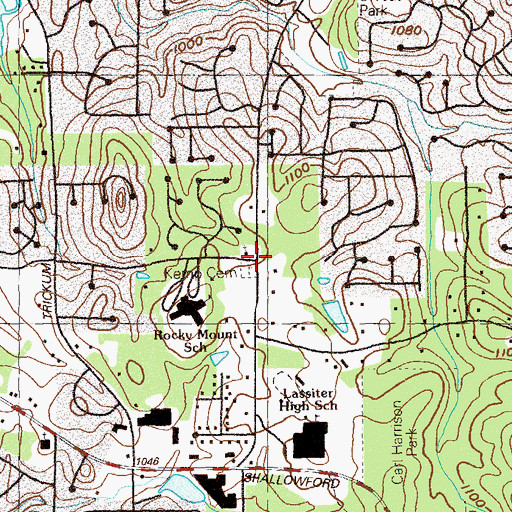Topographic Map of Friendship Church, GA