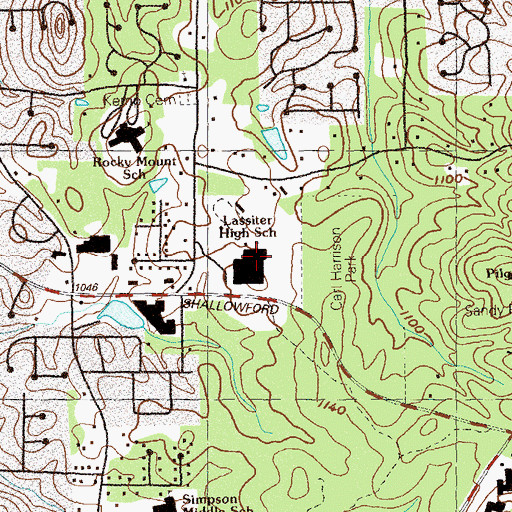 Topographic Map of Lassiter High School, GA