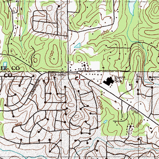Topographic Map of Mountain View United Methodist Church, GA