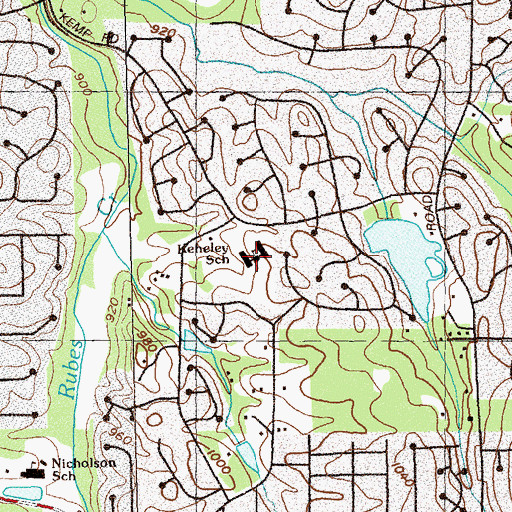 Topographic Map of Keheley Elementary School, GA