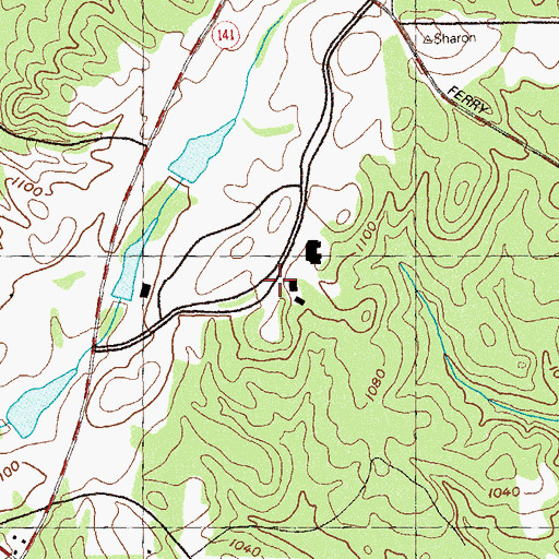 Topographic Map of Finley Chapel, GA