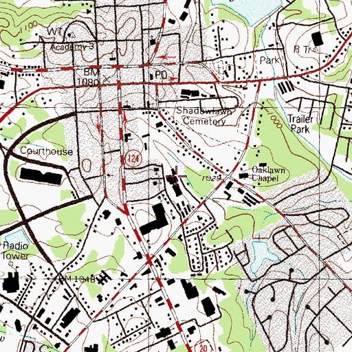 Topographic Map of Hooper Renwick School, GA
