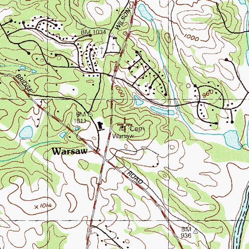Topographic Map of Macedonia Church, GA