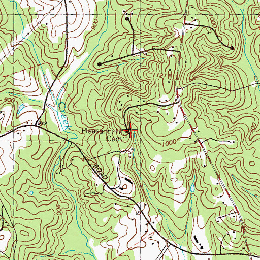 Topographic Map of Pleasant Hill Church (historical), GA