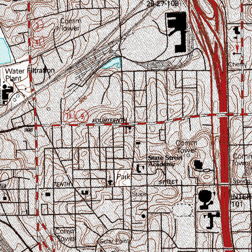 Topographic Map of Mission Church of God, GA