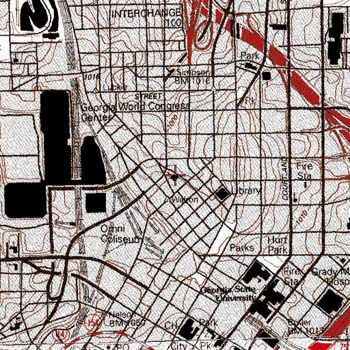 Topographic Map of The Baptist Tabernacle, GA