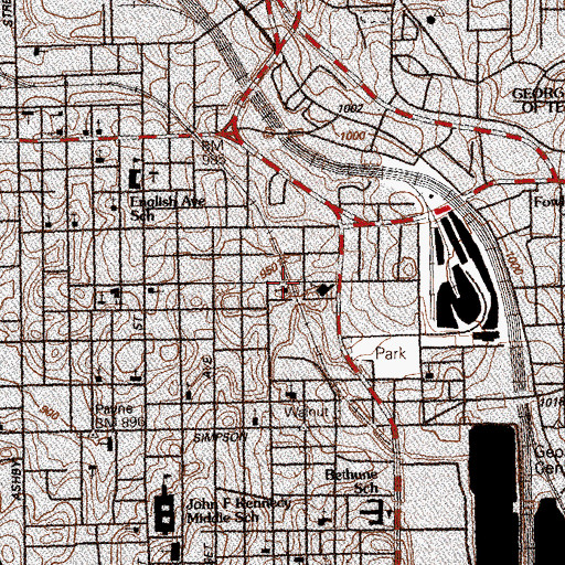 Topographic Map of Lily of the Valley Baptist Church, GA
