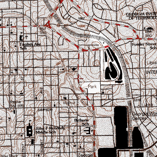 Topographic Map of Conners Faith Temple, GA