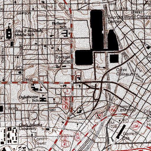 Topographic Map of Rising Star Baptist Church, GA