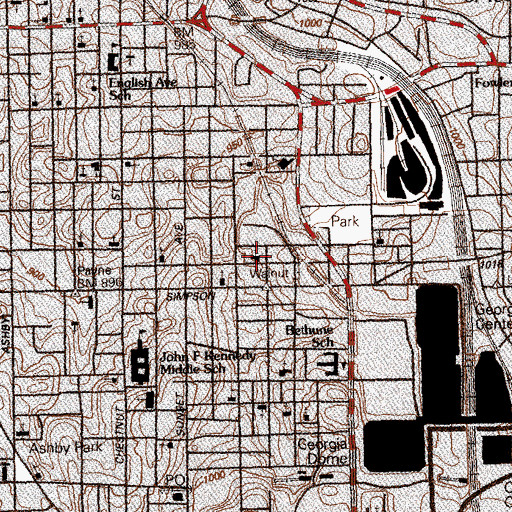 Topographic Map of Church of God in Christ, GA