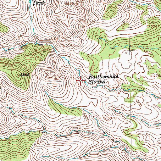 Topographic Map of Rattlesnake Spring, AZ