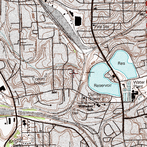 Topographic Map of Temple of God, GA