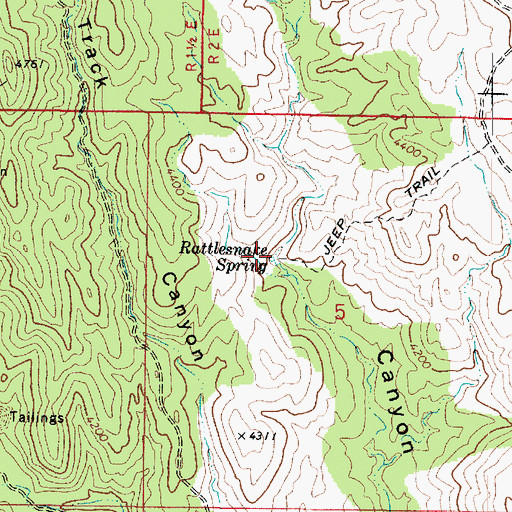 Topographic Map of Rattlesnake Spring, AZ