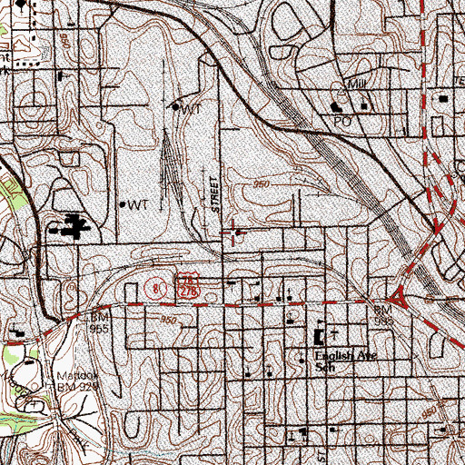 Topographic Map of New Saint James Baptist Church, GA