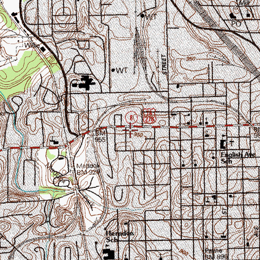 Topographic Map of Grace Temple Church, GA