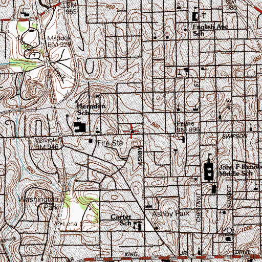 Topographic Map of Emmanuel Church of God, GA