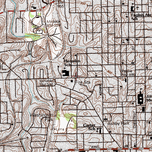 Topographic Map of Centenary United Methodist Church, GA