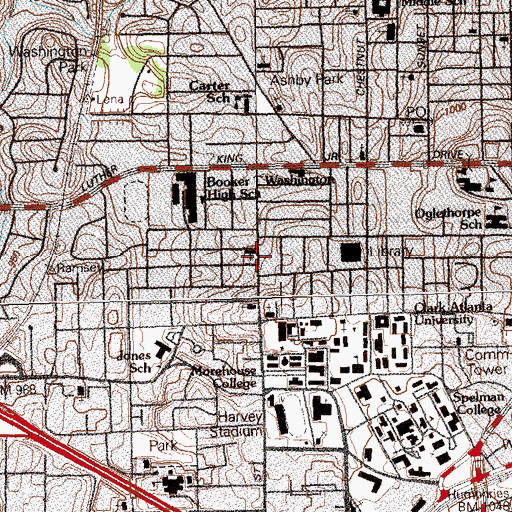 Topographic Map of Refuge Church of Lord Jesus Christ Apostolic Faith, GA