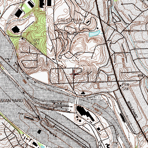 Topographic Map of Hills Park Baptist Church, GA