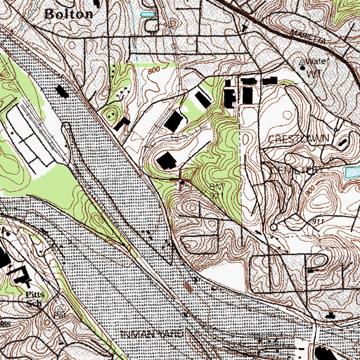 Topographic Map of Tremont Temple Baptist Church, GA