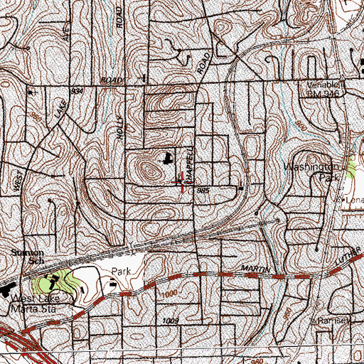 Topographic Map of Hunter Hills African Methodist Episcopal Church, GA