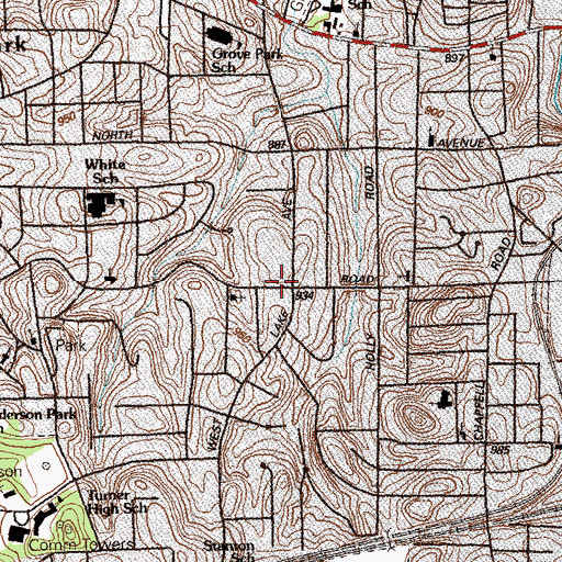 Topographic Map of Allen Temple African Methodist Episcopal Church, GA