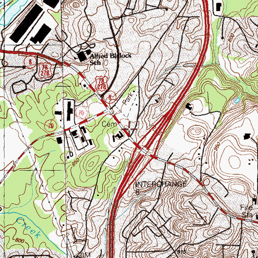 Topographic Map of Greater Leavy Baptist Church, GA